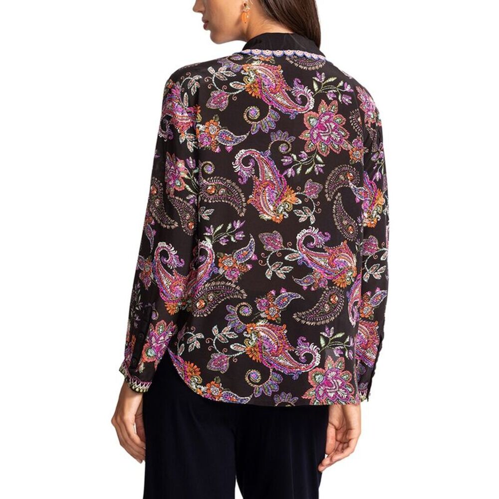 Johnny Was Womens Mills Silk Shirt - Picture 2 of 3